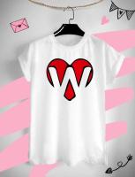 เสื้อยืดอักษรหัวใจ อักษร W ต้อนรับวันวาเลนไทน์ วันแห่งความรัก ด้วยเสื้อยืด Valentine สีสันสดใส ใส่สบาย ไม่ยืด ไม่ย้วย