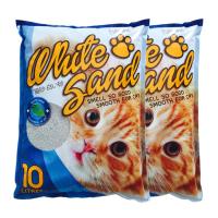 White Sand for Cat 10 Lite ทรายแมว ทรายแมวอนามัย ไวน์แซน 10 ลิตร ( 2 ถุง)