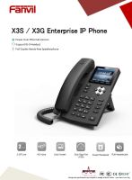 โทรศัพท์บ้าน  โทรศัพท์สำนักงาน โทรศัพท์ไอพี IP Phone Fanvil X3G 2 lines Entry Level Gigabit Color Screens Phone with HD, POE