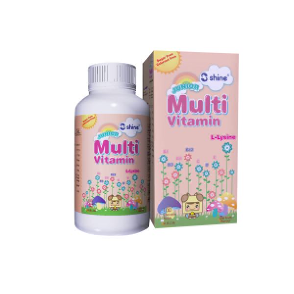 Shine Junior Multivitamin LLysine Tutti Frutti Flavour 100 Chewable