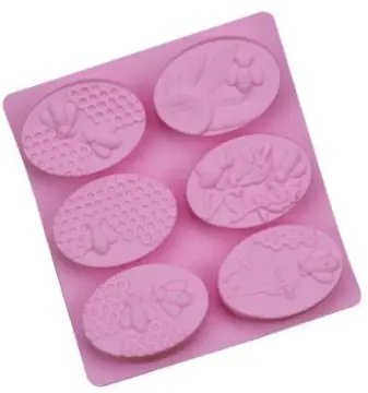 6 Cell Rectangular Silicone Soap Mold For Homemade Decorative Soap Making  Mould