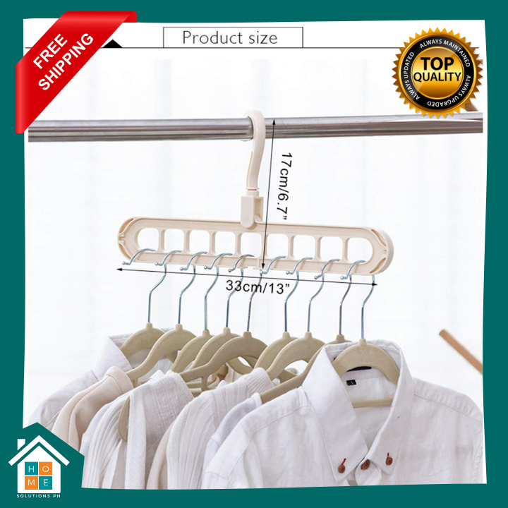 HOME SOLUTIONS PH Organizer Magic Plastic Hanger Space Saving Clothes ...