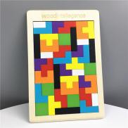 Bộ đồ chơi gỗ xếp hình tư duy Tetris phát triển tư duy logic