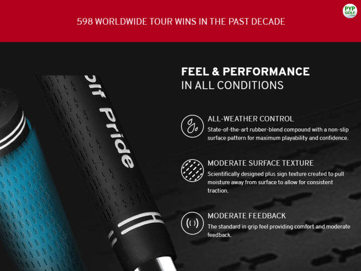 golf-pride-tour-velvet-black-standard-size-60r-grip-กริ๊ปไม้กอล์ฟของแท้-100-จำหน่ายโดยบริษัท-pyp-international