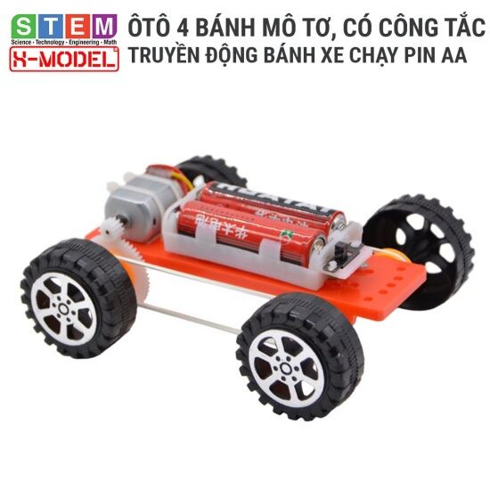 Đồ chơi lắp ráp khoa học ô tô nhựa mô tơ truyền động bánh xe - ảnh sản phẩm 1