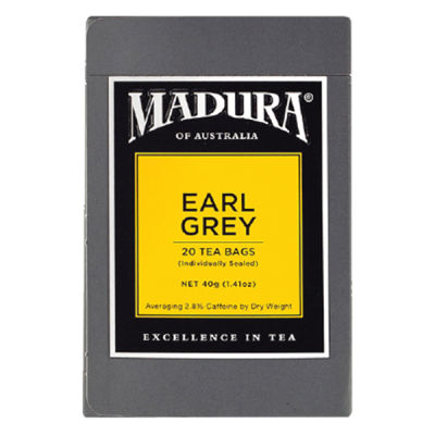 Madura Earl Grey 20 Tea Bags 40g มาดูร่า ชาเอิร์ลเกรย์ ขนาด 40 กรัม 1 กล่องบรรจุ 20 ซอง (1035)