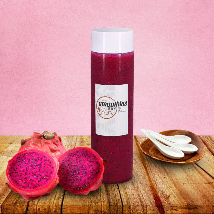 One (1) bottle 480ml Smoothie Bay Pure fruit made Dragon Fruit Smoothie Ice Blended [ Klang