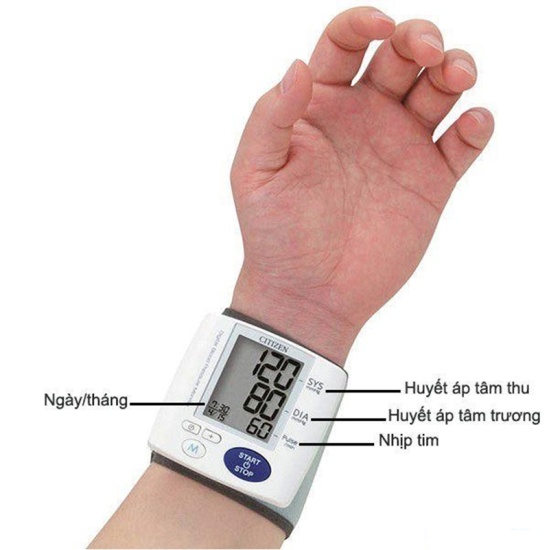 Máy đo huyết áp cổ tay điện tử citizench617 - đo huyết áp cao thấp - ảnh sản phẩm 6