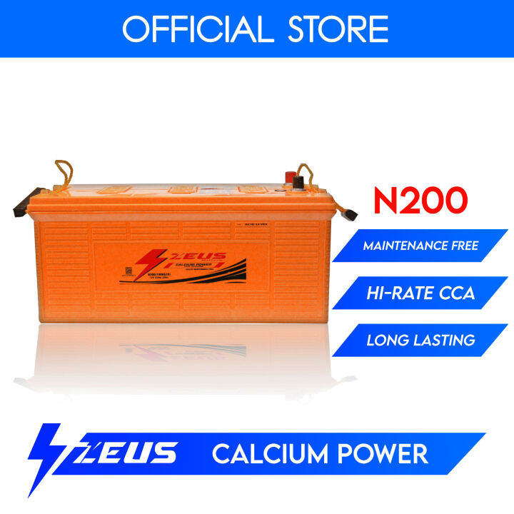 Aki Kering 200 Ampere Cocok Untuk Industri Zeus Calcium Power N200