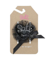 SATI-กิ๊บหนีบผม-L. BIG BLACK HEART CLIP-LC076