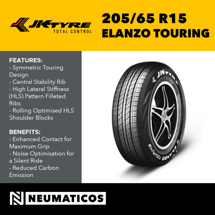 JK Tyre 20565/R15 4PR Elanzo Touring SUV Tires Made in India Lazada PH