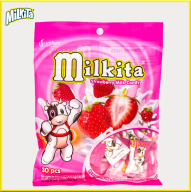 Bịch gói Milkita dâu (bịch 30 viên), sản phầm làm từ sữa giàu dinh dưỡng sẽ cung cấp cho bạn thật nhiều năng lượng thumbnail