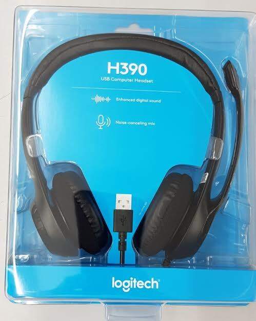 Logitech H390 USB Wired Computer Headset Noise-Canceling Mic Digital Sound  New