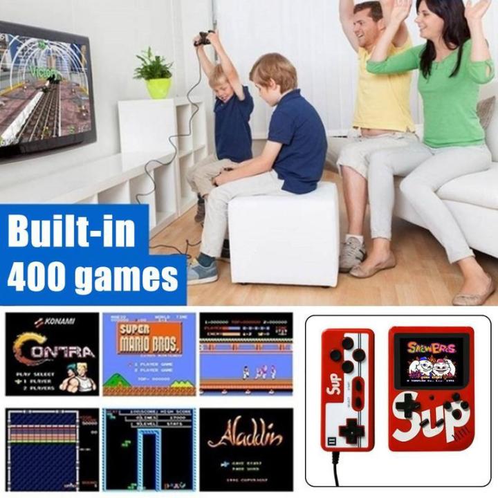 เกมคอนโซลมือถือสำหรับผู้เล่น2คน400-เกมบอยขนาดเล็กเครื่องเล่นเกม3-0นิ้วเกมคอนโซล-เกมแพดผู้เล่น2คนเป็นคู่