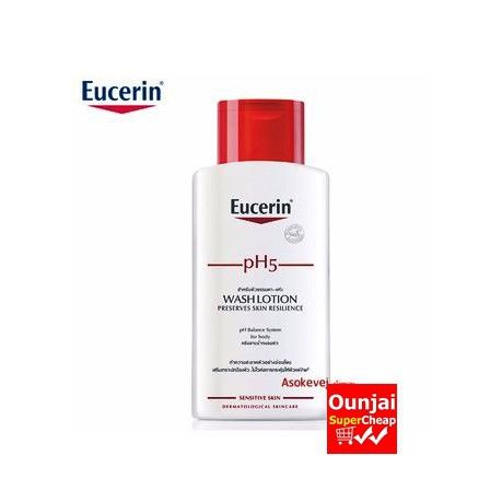 ยูเซอริน-ครีมอาบน้ำสำหรับฟื้นบำรุงเกราะปกป้องผิวให้แข็งแรง-eucerin-ph5-washlotion-400ml