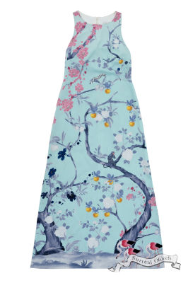 [Surreal Objects] Peony Printed Maxi Dress เดรสแขนกุดยาว พิมพ์ลายดอกโบตั๋น