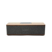 Sunday Wood black Bluetooth Speaker ลำโพงบลูทูธสไตล์วิจเทจ ดอกลำโพงคู่ เสียงดี เบสแน่น ราคาคุ้ม สินค้าประกันนาน 1 ปี