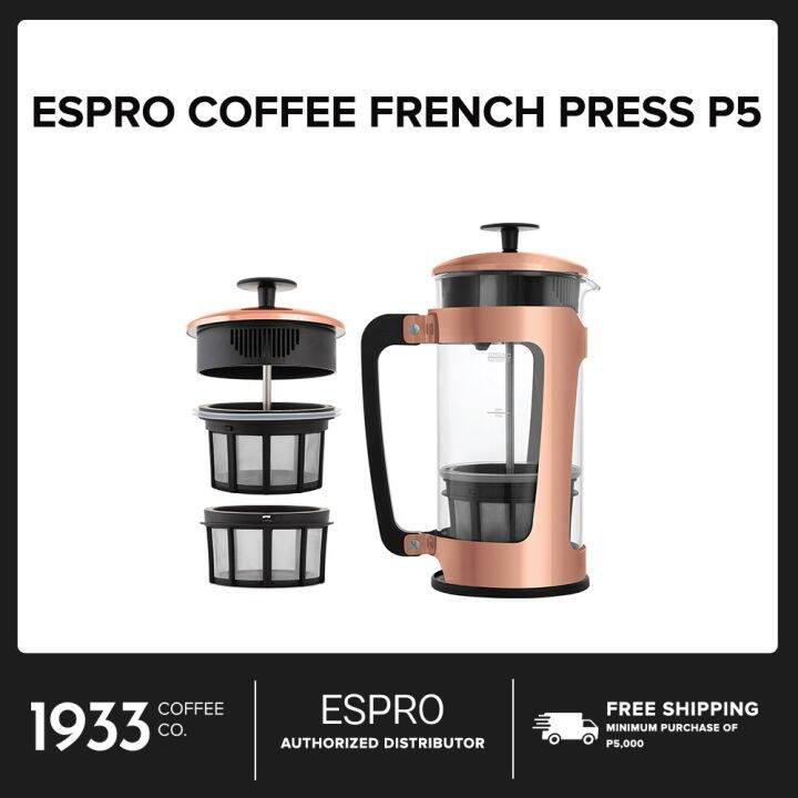 ESPRO Coffee Fresh Press P5 32oz Double MicroFilter French Press