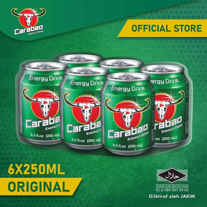 Carabao Energy Drink Original 6 x 250ml Minuman Tenaga Carabao Lazada