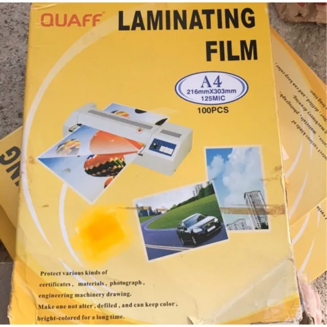 QUAFF Laminating Film A4 125 mic 100pcs Lazada PH