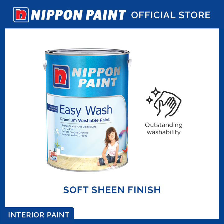 Nippon Paint Easy Wash - Soft Sheen - Off Whites - 1L/5L | Lazada Singapore