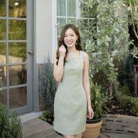 YellowApparel Cala Dress Green เดรสทรงเข้ารูป สีเขียว ลุคสาวหวานเรียบร้อยทางการนิดๆ (พร้อมส่ง)