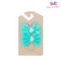 SATI-กิ๊บติดผม-T.PONYBAND GREEN BOW-PB025