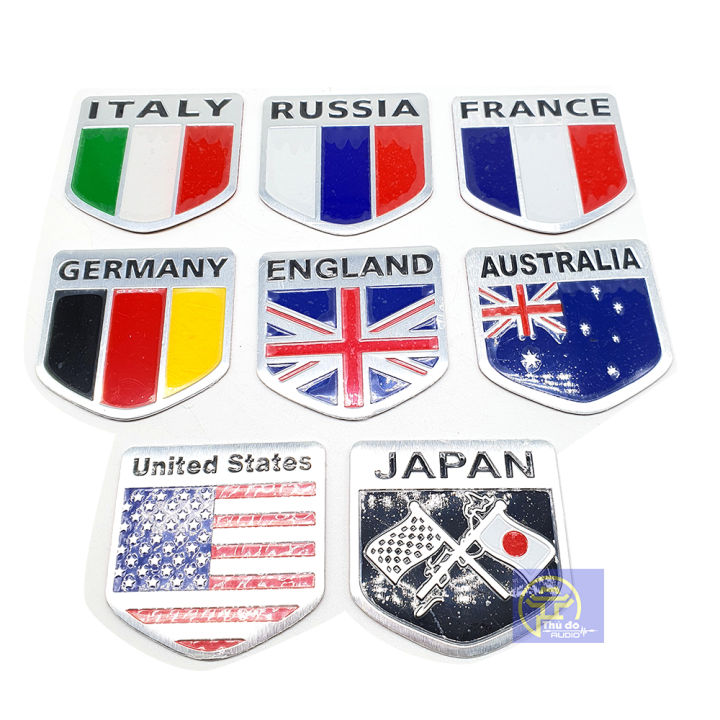 Tem nhôm decal hình cờ các nước:
Bạn là người thích trang trí và thu thập các đồ dùng với hình dáng của các quốc kỳ trên thế giới? Tem nhôm decal hình cờ các nước chắc chắn sẽ là một sự lựa chọn tuyệt vời cho bạn. Hãy đến xem hình ảnh của bộ tem này để tìm kiếm sự ấn tượng cho các cuộc hành trình của bạn đến các quốc gia trên thế giới.