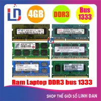 Ram laptop 4GB DDR3 bus 1333 PC3 10600S (nhiều hãng)samsung hynix kingston - LTR3 4GB
