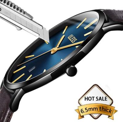 นาฬิกา OLEVS สำหรับผู้ชายนาฬิกาสมาร์ทวอท์ชผู้ชายปฏิทินกีฬากันน้ำนาฬิกาควอตซ์สายหนังผู้ชาย