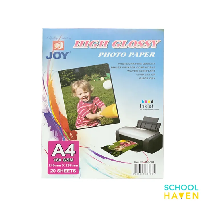 Photo Paper A4 180 GSM (20 sheets) Lazada PH