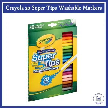 BRAND NEW ** CRAYOLA ~ Washable ~ SUPER TIPS Markers 20 WASHABLE MARKERS