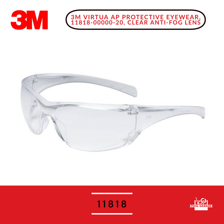 3m Virtua Ap Protective Eyewear Safety Glasses 11818 00000 20 Clear Anti Fog Lens Lazada Ph