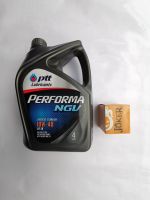 PTT Performa NGV 10W40 น้ำมันเครื่องกึ่งสังเคราะห์ สำหรับเครื่องยนต์ติดแก้ส ขนาด4 ลิตร+ไส้กรองน้ำมันเครื่อง TOYOTA 16วาล์ว AE100,ALTIS,VIOS JOKER