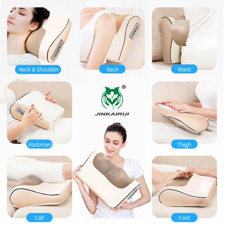 jinkairui-หมอนนวดไฟฟ้า-หมอนนวดคอ-ผ่อนคลายความเมื่อยล้า-kneading-neck-massager