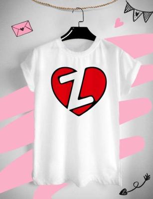 เสื้อยืดอักษรหัวใจ อักษร Z ต้อนรับวันวาเลนไทน์ วันแห่งความรัก ด้วยเสื้อยืด Valentine สีสันสดใส ใส่สบาย ไม่ยืด ไม่ย้วย