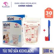 Hộp 30 túi trữ sữa Kichilachi 100ml tặng kèm bút ghi thông tin