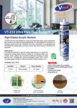 VT-223 Ultra Flex Gap Sealant - Acrylic Sealant
