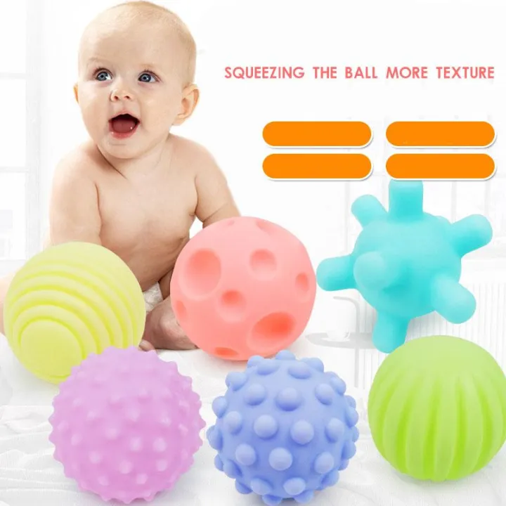 NEW TOP ONE 6pcs/Set Baby Educational Grasping Ball Infants Hand Catch ...