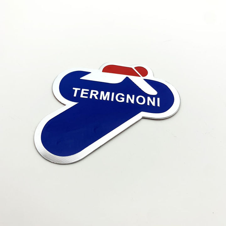 termignoni-สติกเกอร์ท่อไอเสียโลหะอุปกรณ์เสริมจักรยานยนต์อะลูมิเนียมไอเสียรูปลอก1ชิ้น