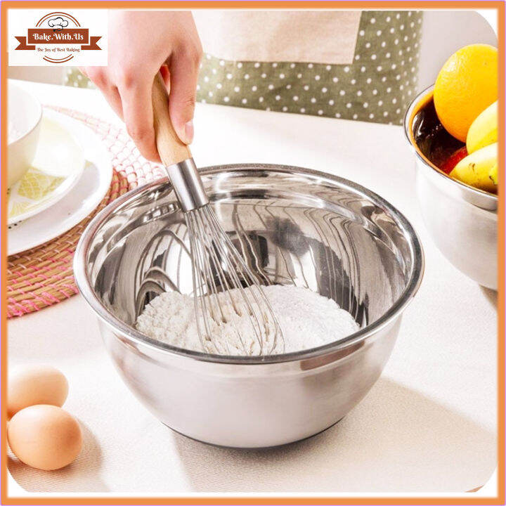 Stainless Steel Mixing Bowl Bakeware Flour Basin Salad Bowl 20cm