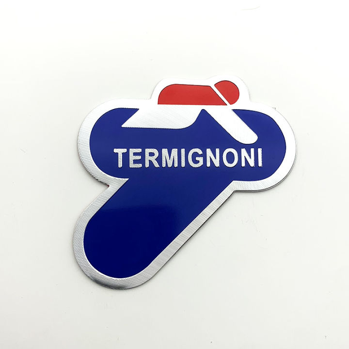 termignoni-สติกเกอร์ท่อไอเสียโลหะอุปกรณ์เสริมจักรยานยนต์อะลูมิเนียมไอเสียรูปลอก1ชิ้น