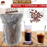 Cà phê - 500g hạt Robusta+ Culi +Moka rang mộc - Cafe sạch Lâm Đồng