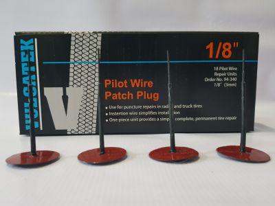 ดอกเห็ดปะยาง ขนาด 1/8นิ้ว (0.318มม.) ยี่ห้อ Vulcatek Pilot Wire Patch Plug 1/8 inch แข็งแรง ทนทาน ใช้งานง่าย