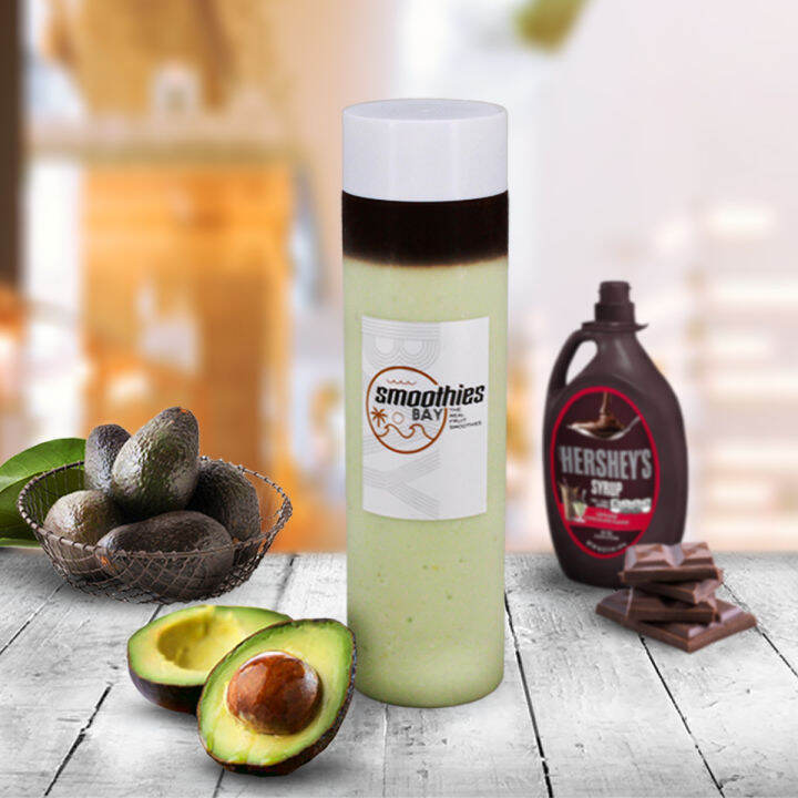 One (1) bottle 480ml Smoothie Bay Pure fruit made Chocolate Avocado Milkshake Smoothie Ice