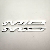 2ชิ้นSilver Emblem MIO (ABS) สติ๊กเกอร์รถจักรยานยนต์3M