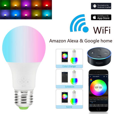 NEO Light 4.5W เพลง WIFI สมาร์ทหลอดไฟ E27 หลอดไฟ LED เปลี่ยนสีหรี่แสงได้เข้ากันได้กับ Alexa และ Google Assistant