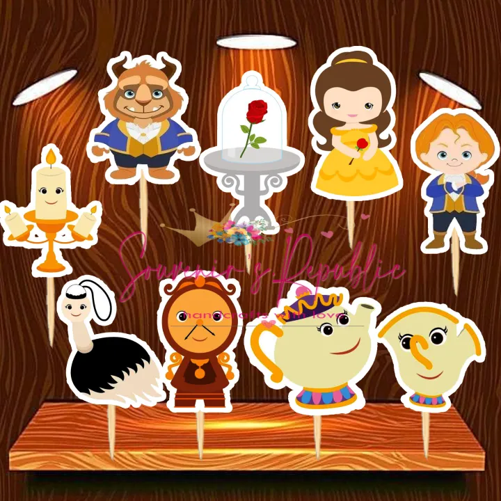 Beauty and the Beast Theme Cupcake Topper 24 pcs | Lazada PH