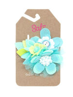 SATI-กิ๊บหนีบผม-NP. NEON BLUE FLOWER CLIP-FCF100