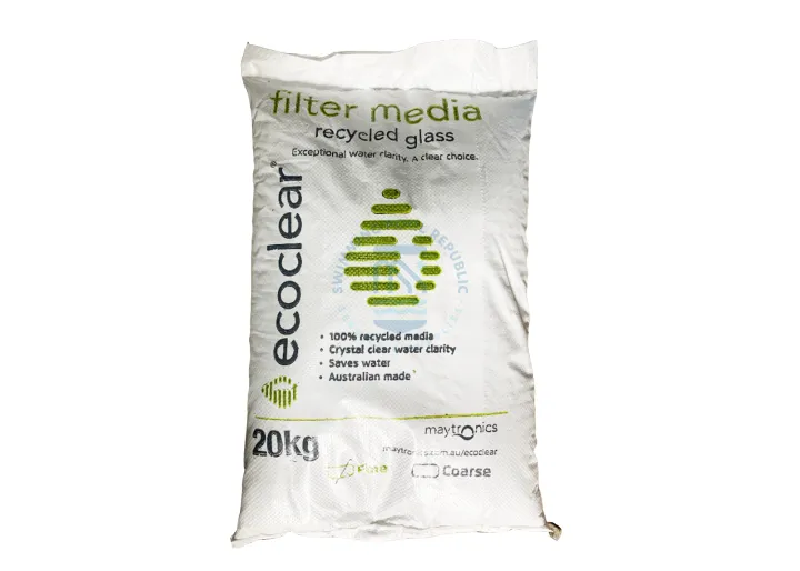 EcoClear Glass Filter Media, Fine 20kg, Swimming Pool Filter Media